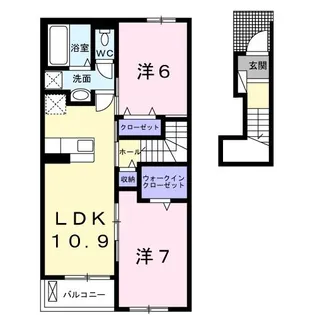 アベニール ジャルダン【2階】の間取り