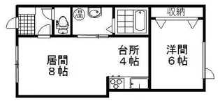 リレイション2(緑ケ岡)【1階】の間取り