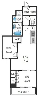 ベルジューレ越谷【6階】の間取り
