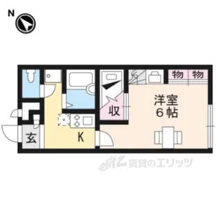 レオパレスシエロ東近江【1階】の間取り