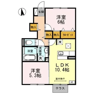 リュミエールm&y B棟【1階】の間取り
