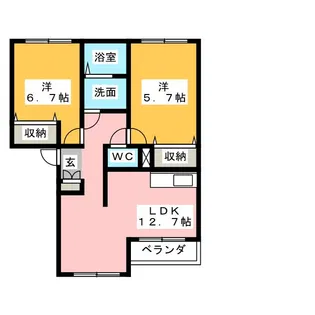 プレ ステージ【2階】の間取り