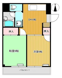 矢口ブラウンハイツ【5階】の間取り