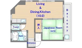 大室コータース【4階】の間取り