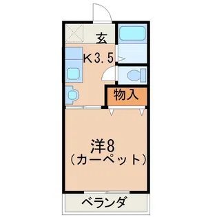 福並ハイツA【1階】の間取り