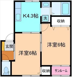 ミールムソールY【2階】の間取り