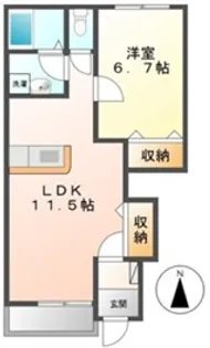 グリーンコート【1階】の間取り