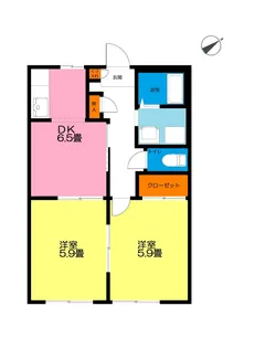 フラットマーシュIII【1階】の間取り