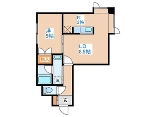 ヴェルエア-山の手【1階】の間取り