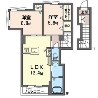 ル リアン【2階】の間取り