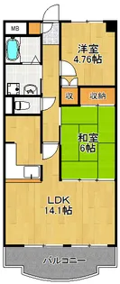 神奈川県横浜市港北区大倉山1【マンション】の間取り