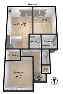 山形県山形市南館西【アパート】の間取り