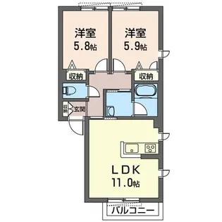 インパクトIII【2階】の間取り