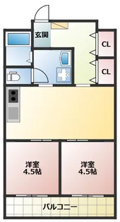 日吉第7コーポH棟【2階】の間取り