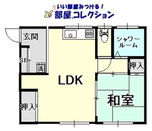 サイドキフネ【2階】の間取り