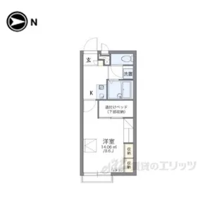 レオパレスプレミール【2階】の間取り