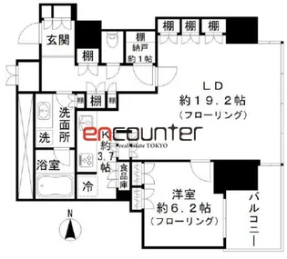 ワールドシティタワーズ・ブリーズタワー【30階】の間取り