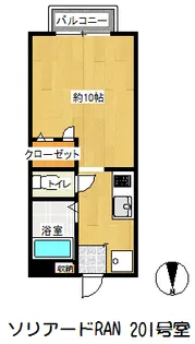 ソリアードRAN【1階】の間取り