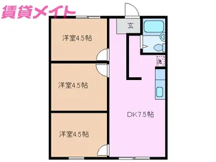 シャトル光【1階】の間取り