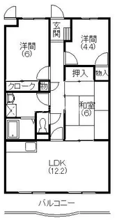 静岡県浜松市中央区蜆塚3【マンション】の間取り