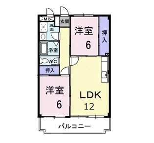 広島県広島市安佐南区中筋2【マンション】の間取り