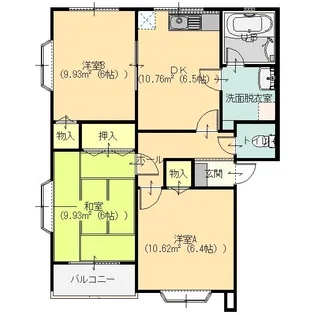 ワンダー・ミレニアム II棟【1階】の間取り