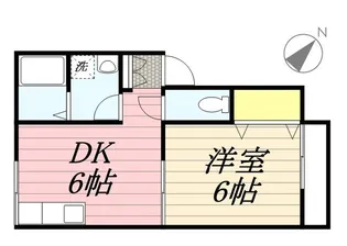 プレジール湯川【1階】の間取り