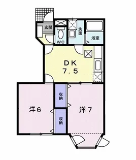 ニューコーポ小松A【1階】の間取り