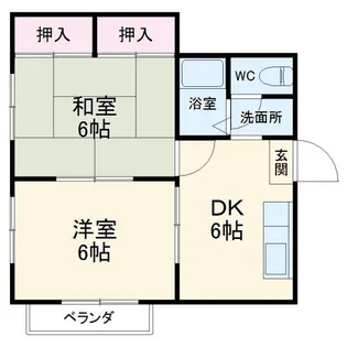 ERハイツ野比【1階】の間取り