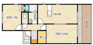 広島県広島市佐伯区利松2【アパート】の間取り