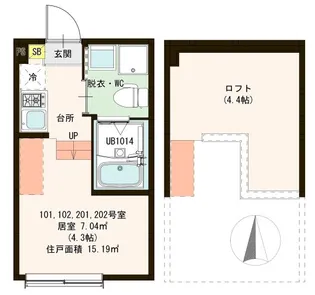 ハーモニーテラス南花畑III【2階】の間取り