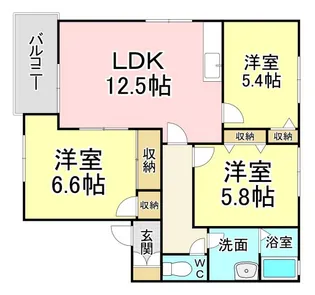 ディアス本城 A棟【2階】の間取り