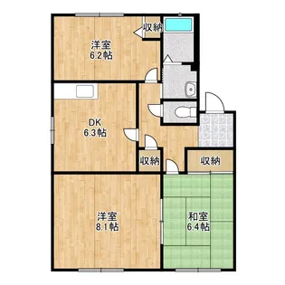 3DKの間取り画像