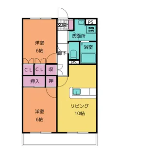 エスポワールM【1階】の間取り