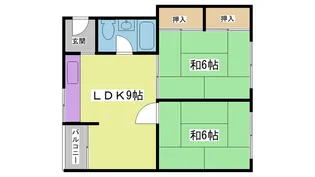 鈴蘭ハイツ【2階】の間取り