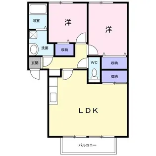 フォブール龍雲B【1階】の間取り