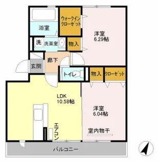 ラ・グランメール(D-room)【1階】の間取り