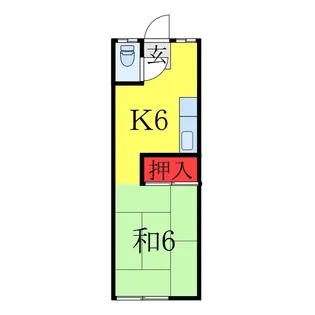 扇荘【2階】の間取り