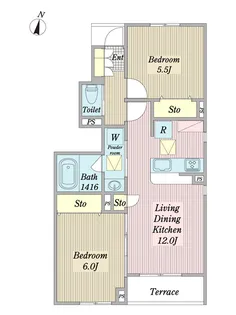 ソレイユ春日町B【1階】の間取り