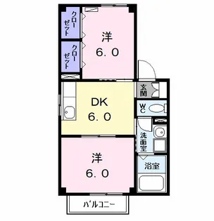 ルミエールK【1階】の間取り