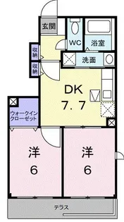 香川県高松市上天神町【アパート】の間取り