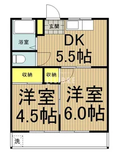 東京都日野市落川【アパート】の間取り