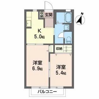 ロイヤルバレーIIA【2階】の間取り
