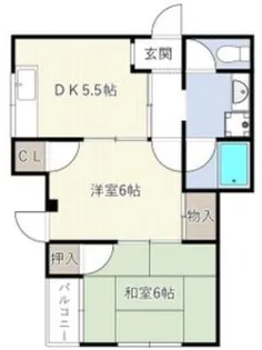ビートル山本北C棟【2階】の間取り