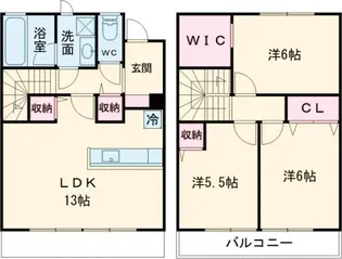 東京都世田谷区大蔵5【一戸建】の間取り