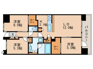 パークホームズ板橋本町ステーションコンフォート【3階】の間取り