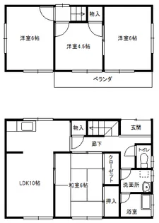 大分県杵築市大字南杵築下原【一戸建】の間取り