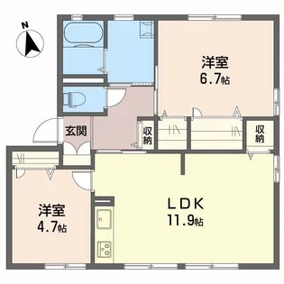 ファミール・ビレジ C棟【1階】の間取り