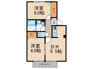 パインズ甲子園【1階】の間取り