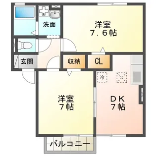 コスモスハウス C【1階】の間取り